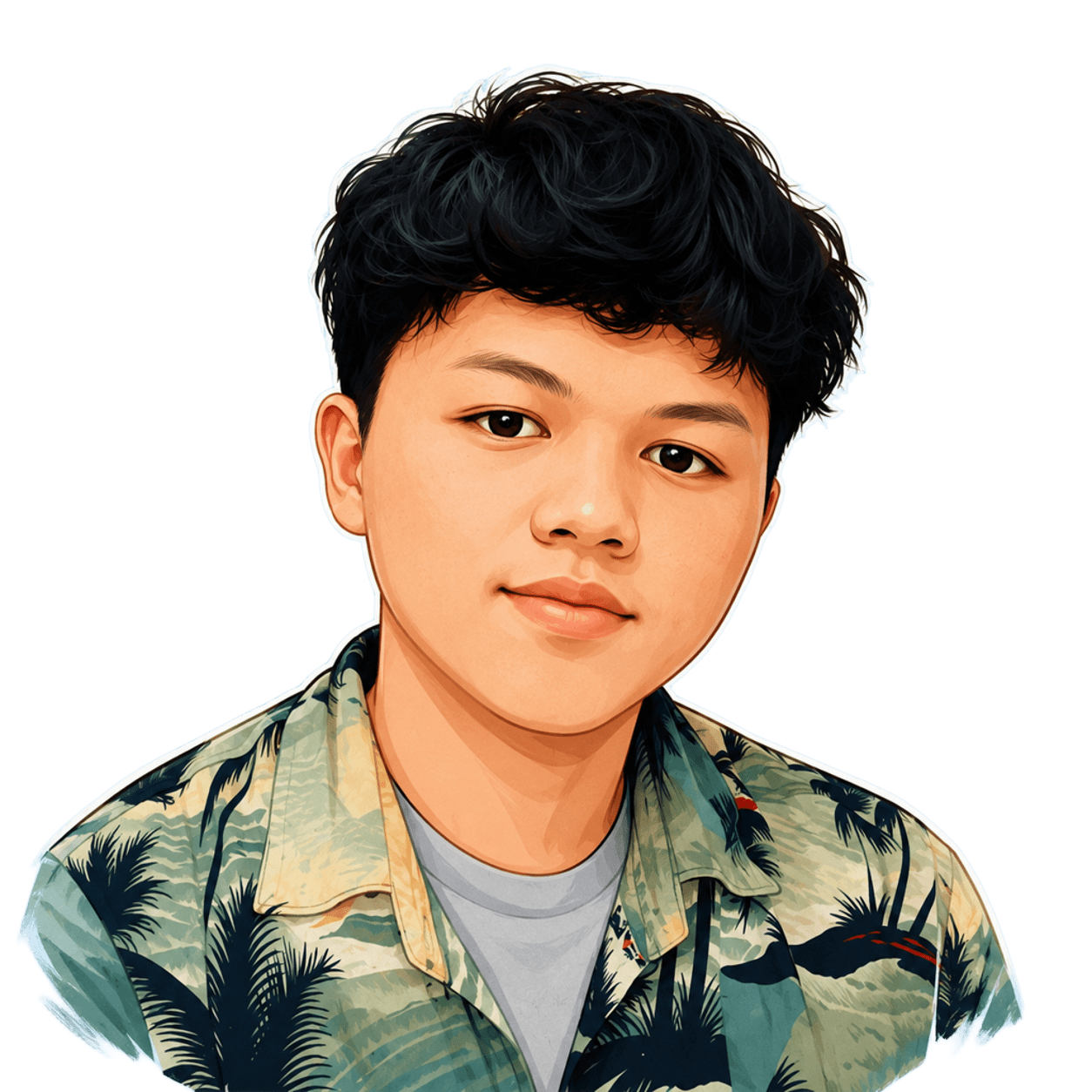 Ilustrasi sketsa seorang developer sedang bekerja